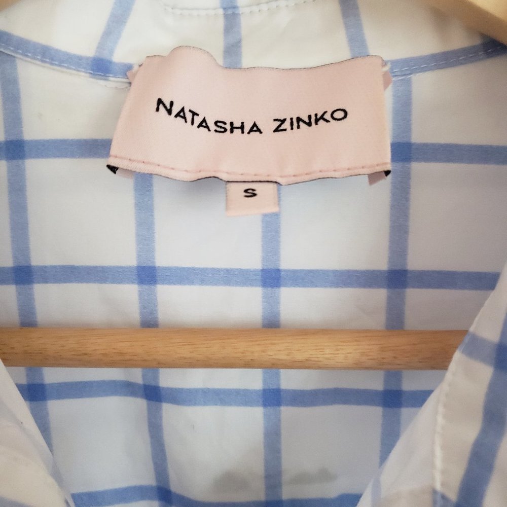 Natasha Zinko Blouse Check Print Corset Wrap Blouse - Picture 8 of 15